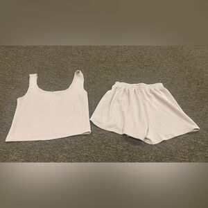 EUC Discreet M Women's Pink Sleepwear Shorts tank top Set